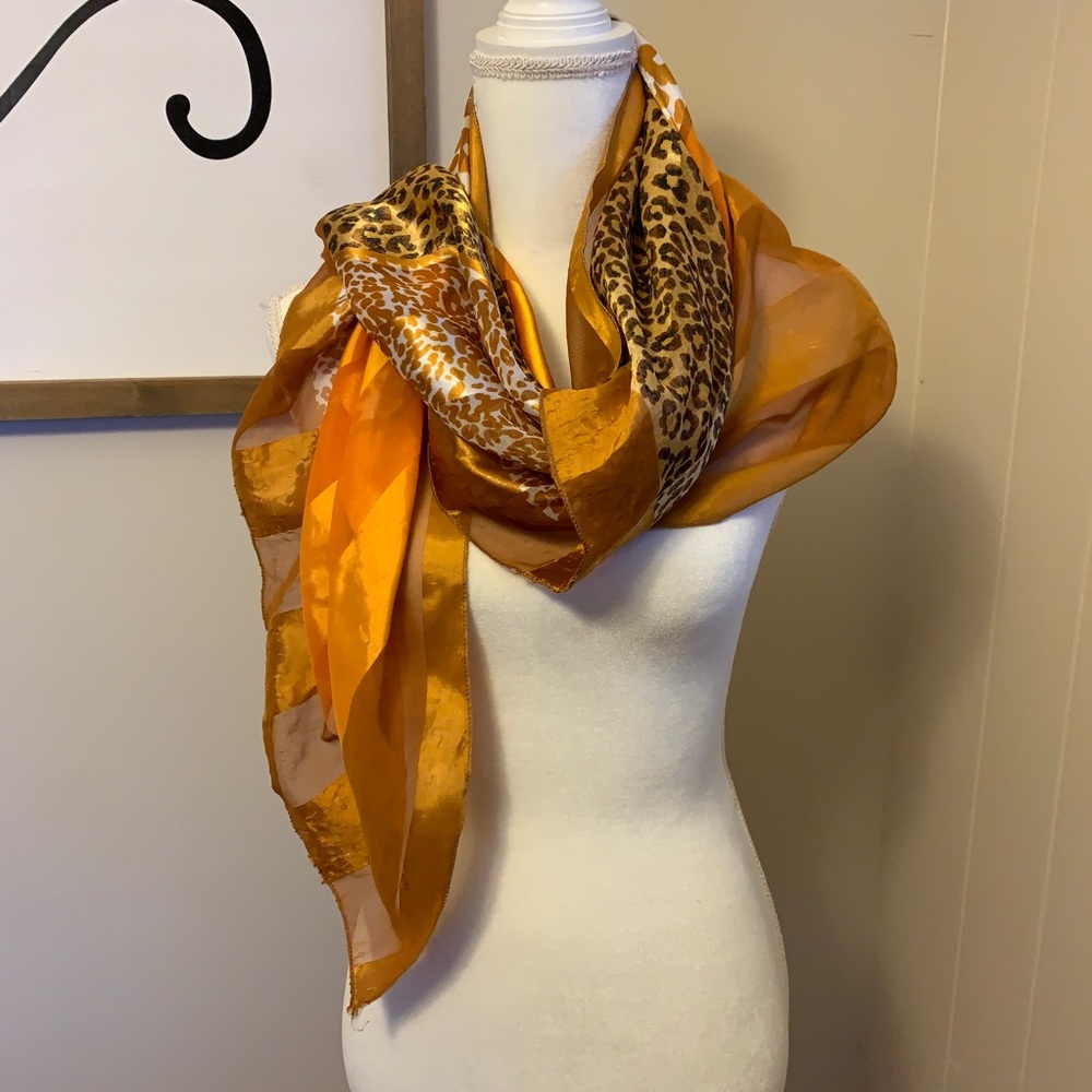 bundle/set of 2 animal print scarves